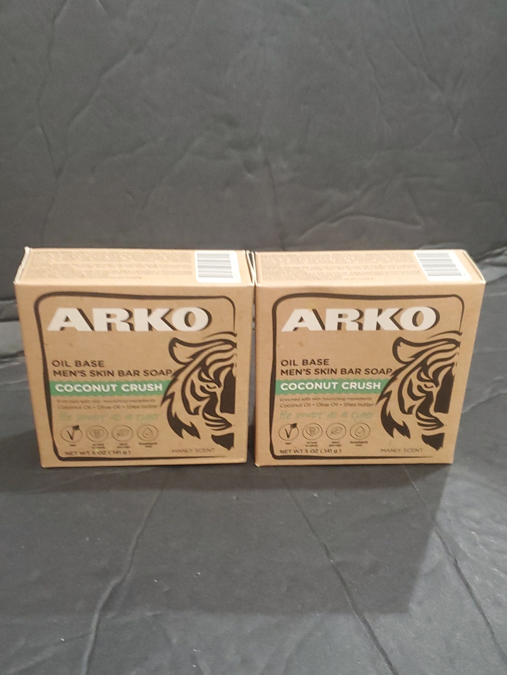 2pack Arko coconut crush oil base skin bar soap brand new